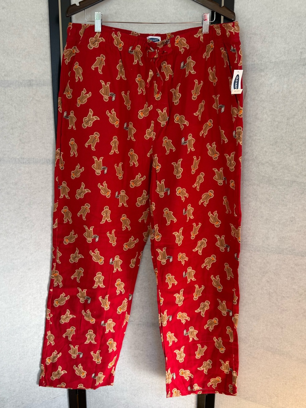 NWT Old Navy Men’s XL Flannel Pajama Pants Gingerbread Men Pizza Christmas 2018